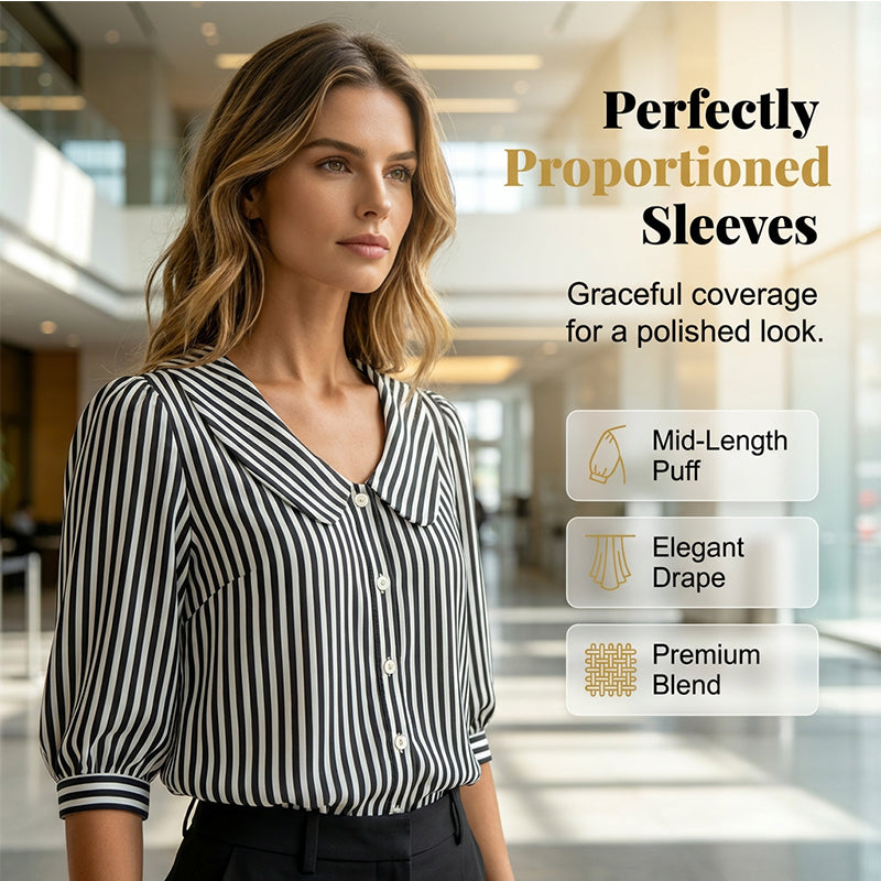 🔥Nieuwe collectie & 50% korting - Gestreept overhemd met knoopsluiting voor de zomer – Stijlvol, slank en comfortabel de hele dag door! ✨