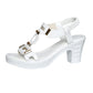 Dames blokhak T-band sandalen