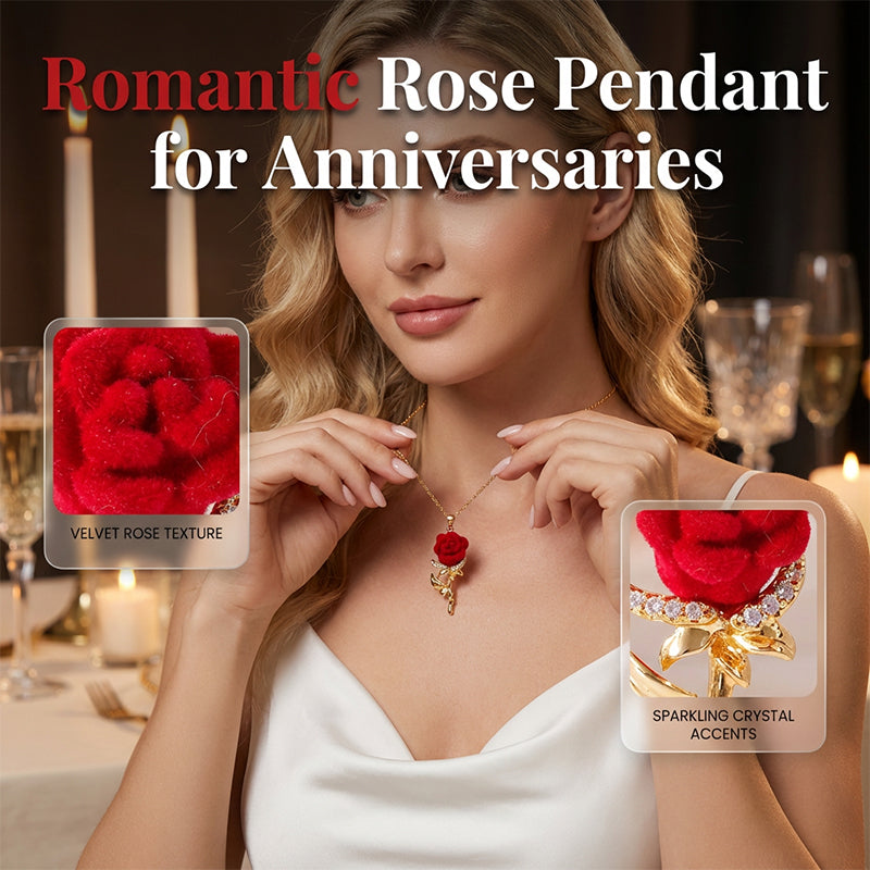 🌹 NU 50% KORTING! 💎 Elegante rode rozen hanger ketting – Delicaat ontwerp, hypoallergeen & perfect voor dagelijkse elegantie of als cadeau ✨