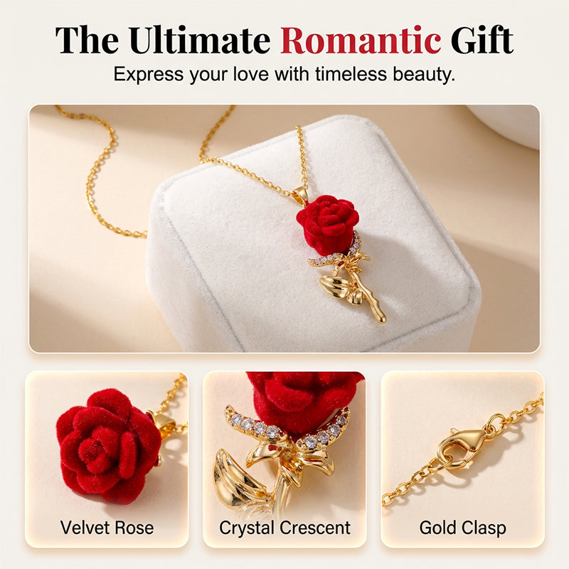 🌹 NU 50% KORTING! 💎 Elegante rode rozen hanger ketting – Delicaat ontwerp, hypoallergeen & perfect voor dagelijkse elegantie of als cadeau ✨
