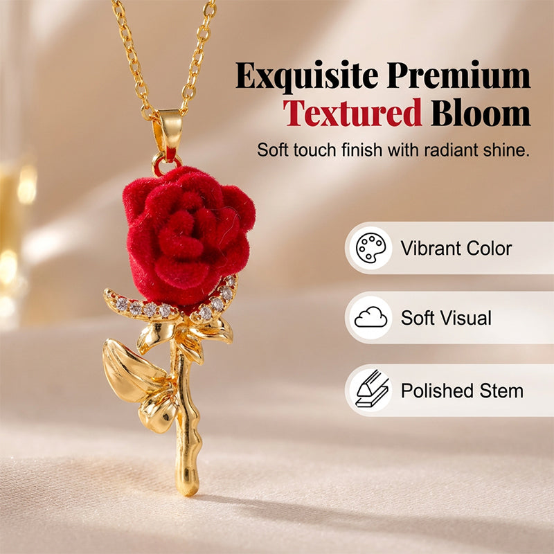 🌹 NU 50% KORTING! 💎 Elegante rode rozen hanger ketting – Delicaat ontwerp, hypoallergeen & perfect voor dagelijkse elegantie of als cadeau ✨