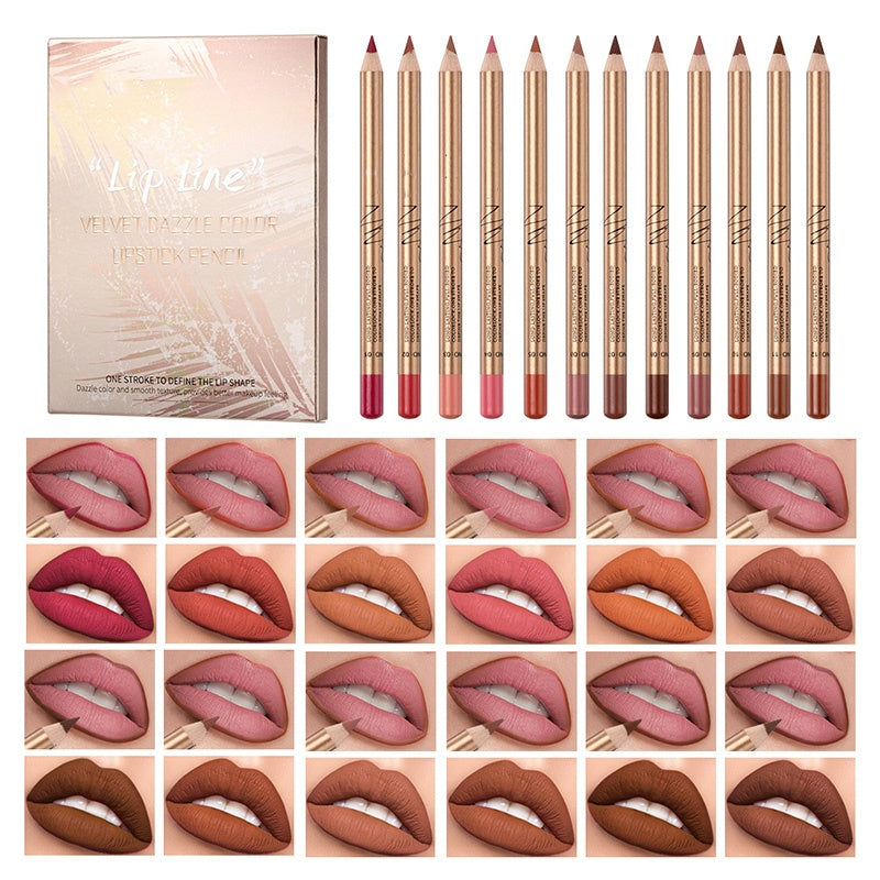 Vlekvrije lippotloden set met 12 kleuren