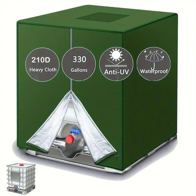 💧TIJDELIJKE 50% KORTING✨Waterdichte IBC tankafdekking – Zwaar uitgevoerd, UV-blokkerend, zekere pasvorm⛈️