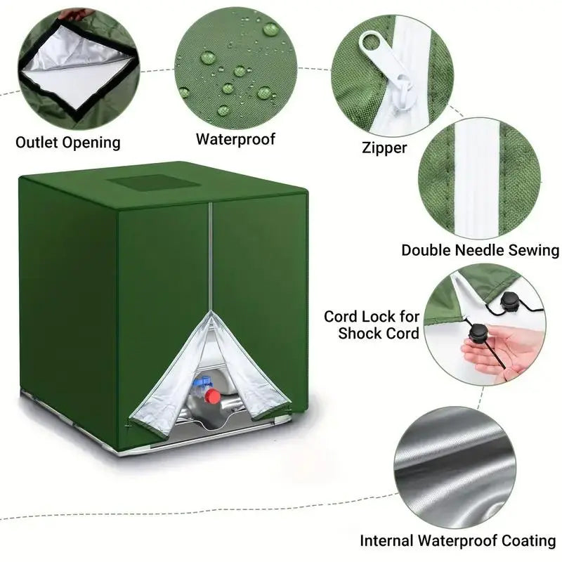 💧TIJDELIJKE 50% KORTING✨Waterdichte IBC tankafdekking – Zwaar uitgevoerd, UV-blokkerend, zekere pasvorm⛈️