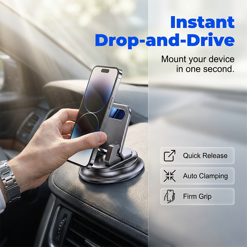 🚗 Draaibare Autotelefoonhouder – Veilig Navigeren Zonder Gedoe onderweg 📱✨