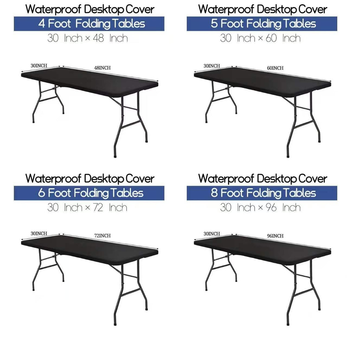 📏 Rekbare Tafel Top Hoes – Past op 4ft, 6ft en 8ft Tafels! ✨ Eenvoudig aan te brengen, waterdicht & windbestendig – perfect voor binnen en buiten. 🍽️💧