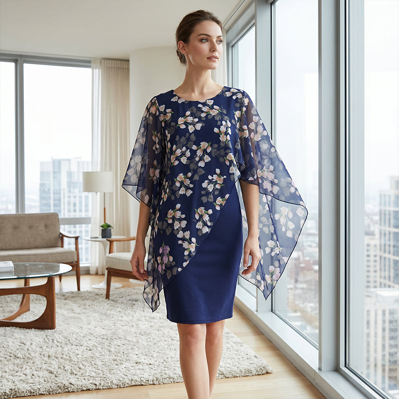 👗 50% KORTING! ✨ Set met Bloemen Overlay en Jurk – Elegant & Vrouwelijk – Perfect voor bruiloftsgasten, tuinfeesten of lenteachtige gelegenheden 🌸