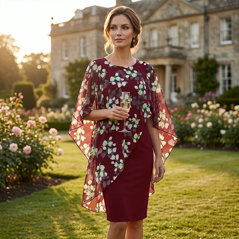 👗 50% KORTING! ✨ Set met Bloemen Overlay en Jurk – Elegant & Vrouwelijk – Perfect voor bruiloftsgasten, tuinfeesten of lenteachtige gelegenheden 🌸