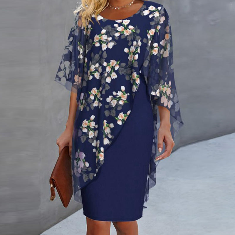 👗 50% KORTING! ✨ Set met Bloemen Overlay en Jurk – Elegant & Vrouwelijk – Perfect voor bruiloftsgasten, tuinfeesten of lenteachtige gelegenheden 🌸