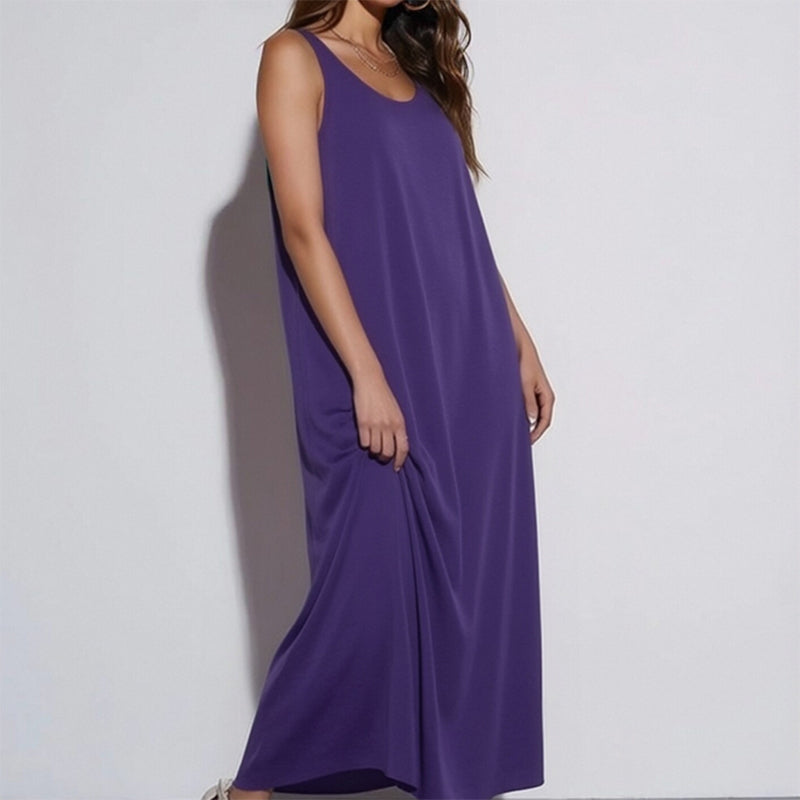 Dames casual mouwloze maxi-jurk