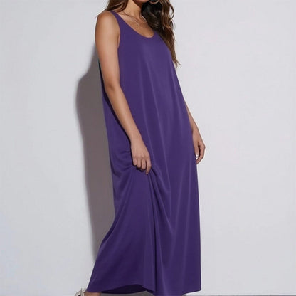 Dames casual mouwloze maxi-jurk