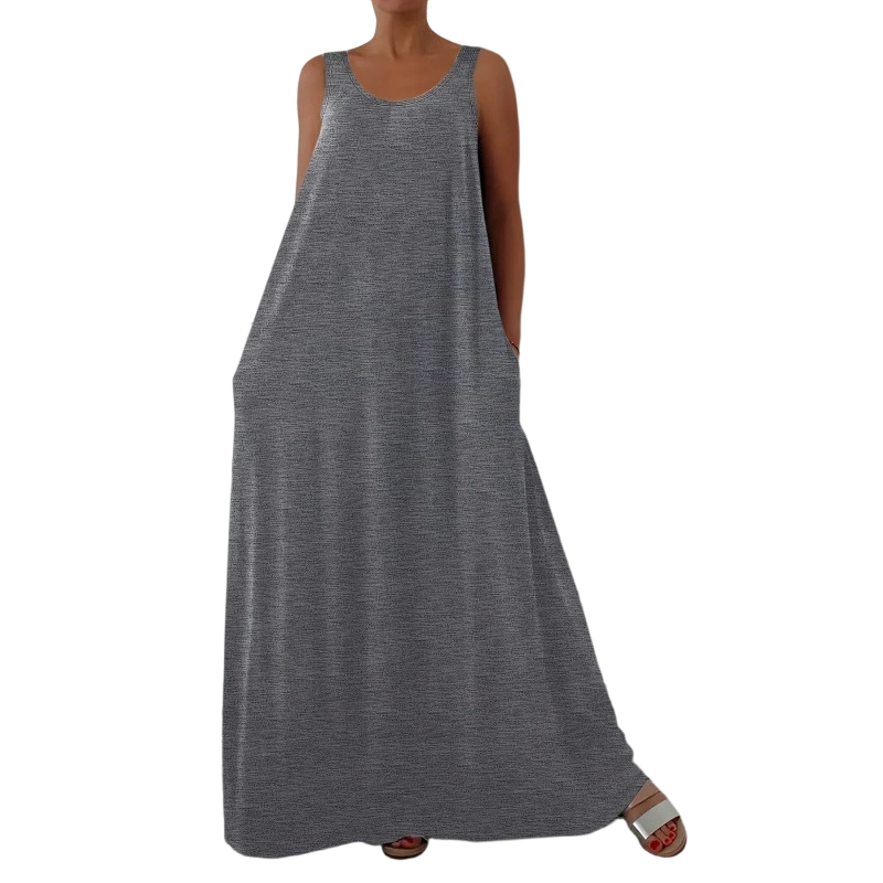 Dames casual mouwloze maxi-jurk