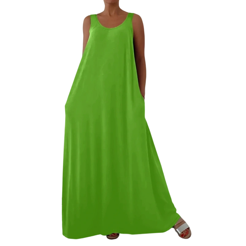 Dames casual mouwloze maxi-jurk