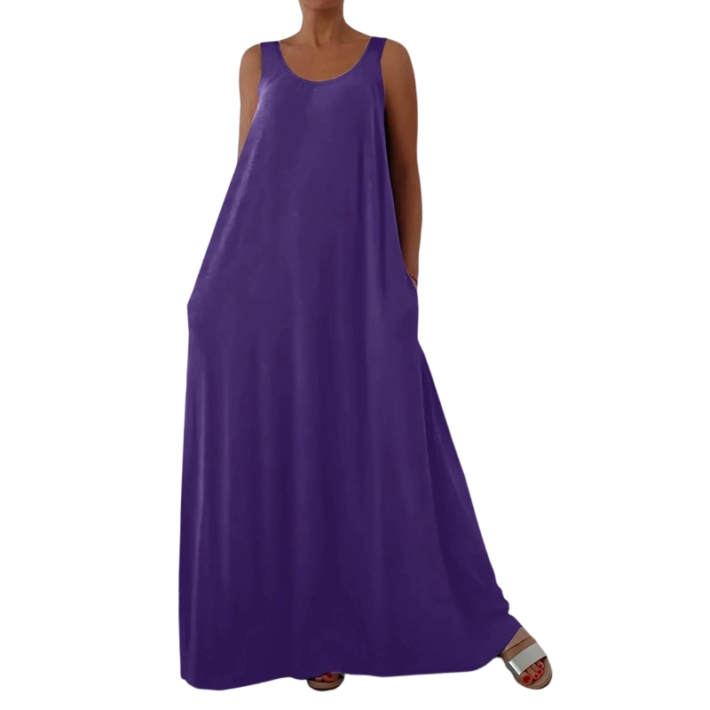 Dames casual mouwloze maxi-jurk