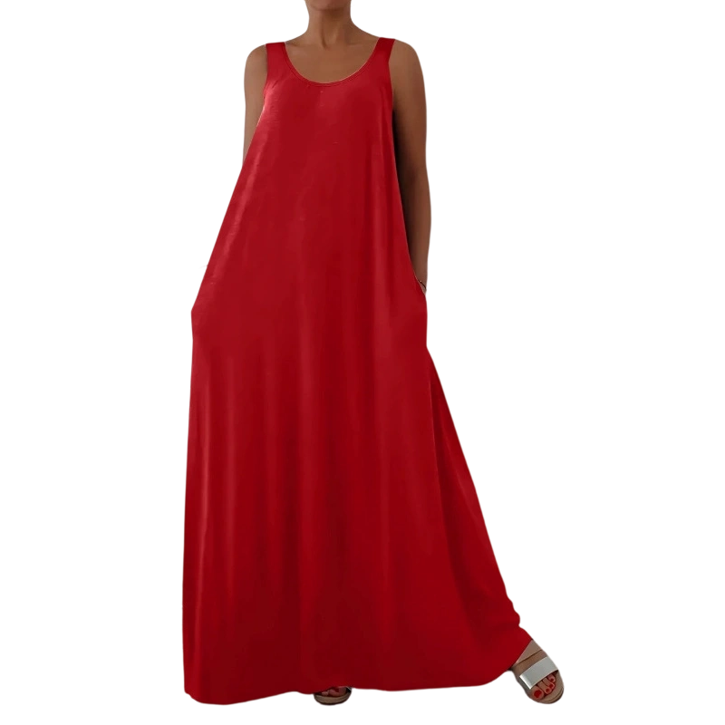 Dames casual mouwloze maxi-jurk