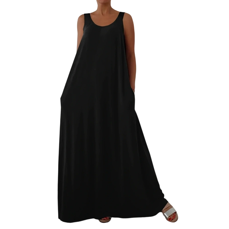 Dames casual mouwloze maxi-jurk