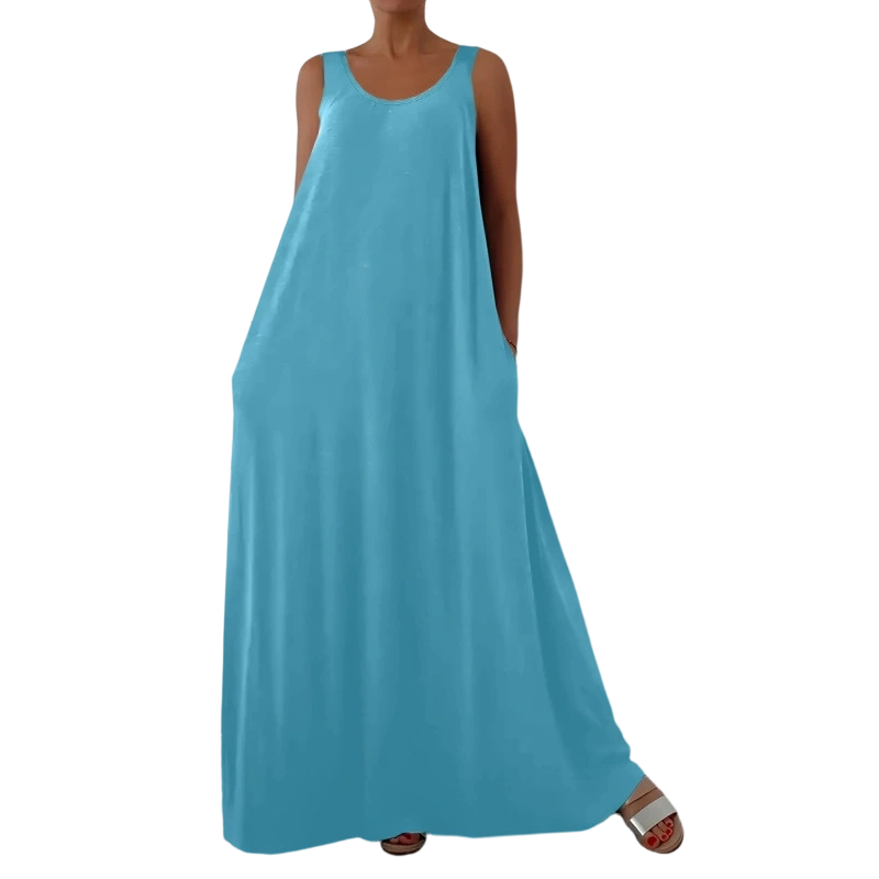 Dames casual mouwloze maxi-jurk