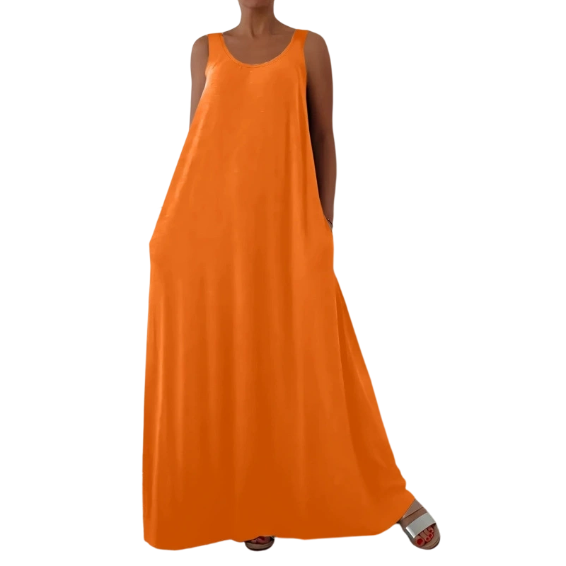 Dames casual mouwloze maxi-jurk