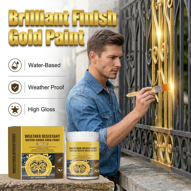 🥳💛 50% KORTING! 50K+ verkocht! Nooit meer gouden verf die na één seizoen vervaagt! Dé weerbestendige waterbasis goudverf met briljante metallic glans – voor metaal, hout & steen!