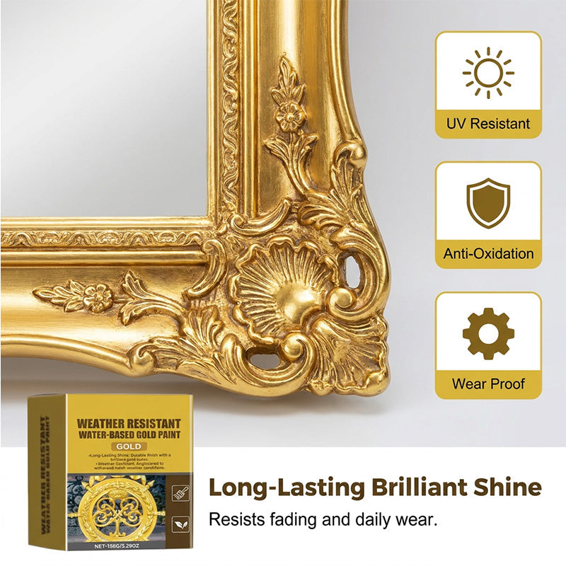 🥳💛 50% KORTING! 50K+ verkocht! Nooit meer gouden verf die na één seizoen vervaagt! Dé weerbestendige waterbasis goudverf met briljante metallic glans – voor metaal, hout & steen!