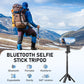 Multifunctionele Bluetooth selfiestick met statiefset