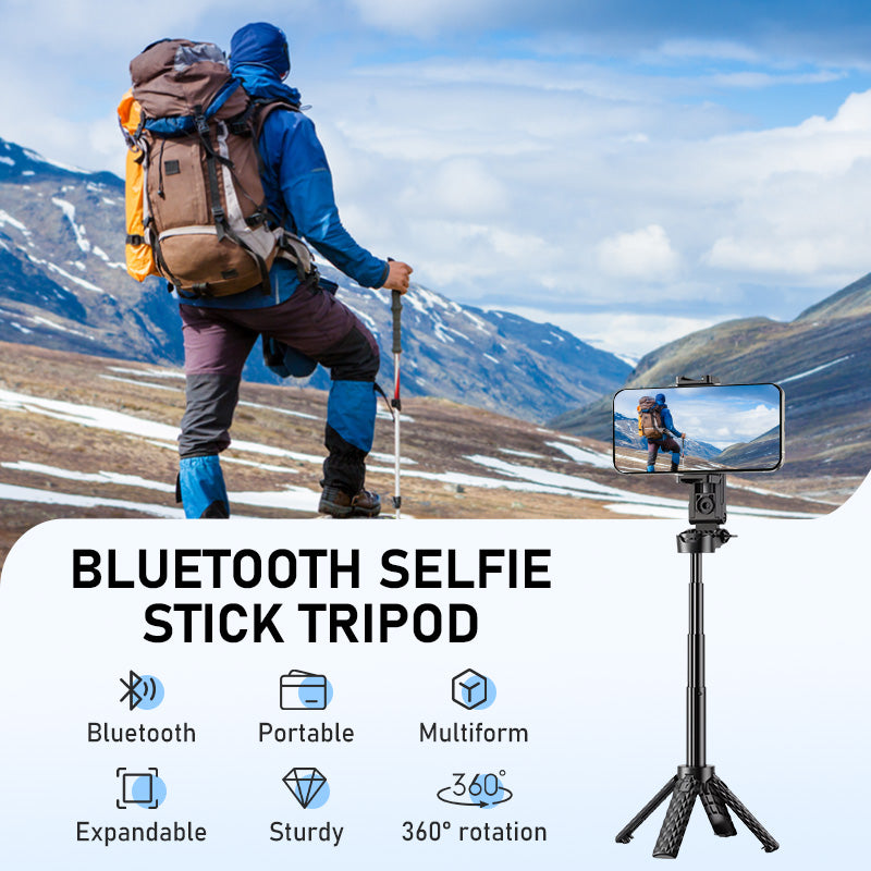 Multifunctionele Bluetooth selfiestick met statiefset