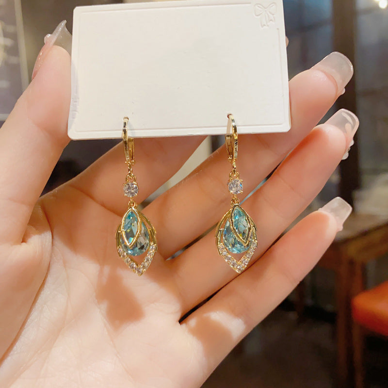 🎁Nieuw 2026 50% KORTING💥Hemelsblauw Druppel Dangle Hoepel Oorbellen💧💍