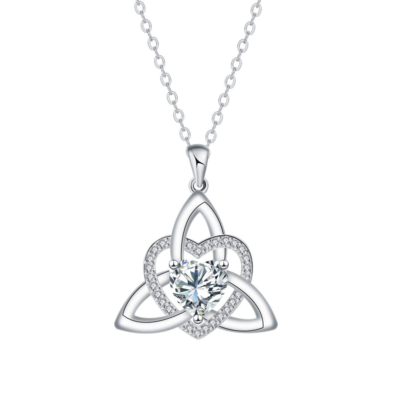Celtic Knot Heart Pendant Necklace