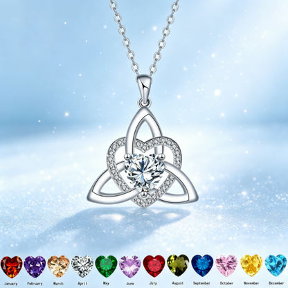 Celtic Knot Heart Pendant Necklace