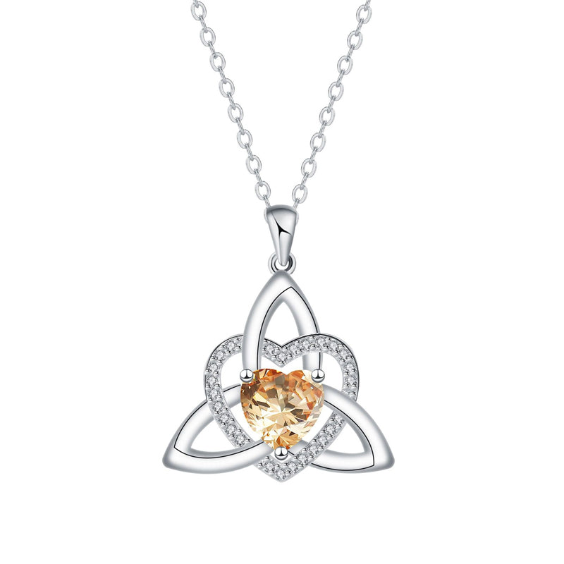 Celtic Knot Heart Pendant Necklace