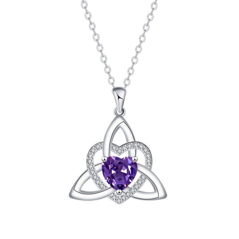 Celtic Knot Heart Pendant Necklace