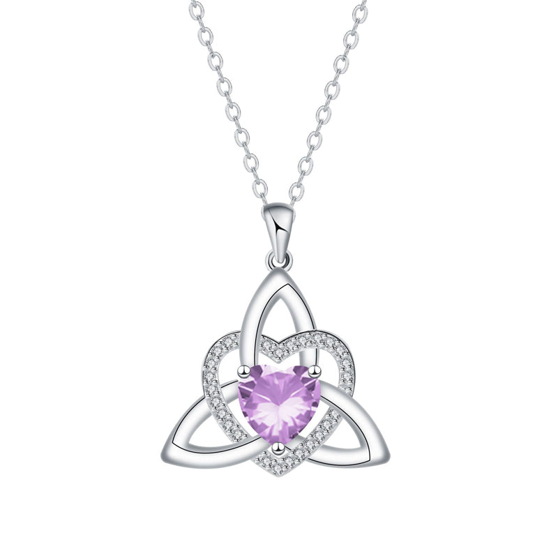 Celtic Knot Heart Pendant Necklace