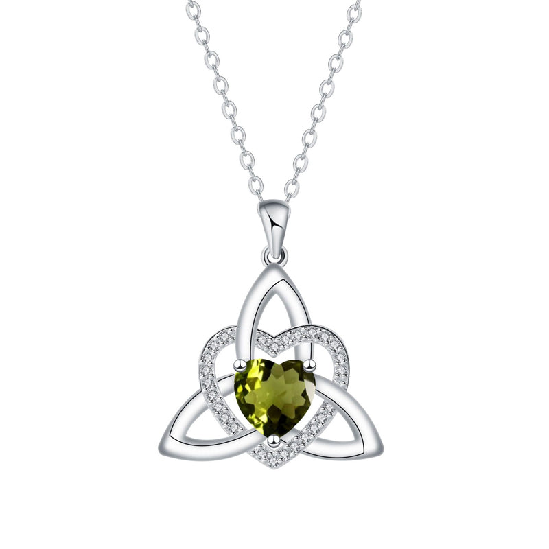 Celtic Knot Heart Pendant Necklace