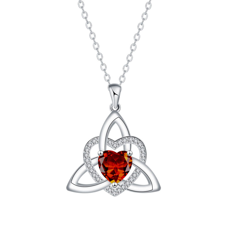 Celtic Knot Heart Pendant Necklace