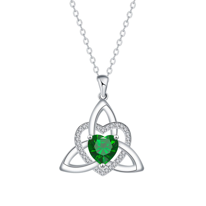 Celtic Knot Heart Pendant Necklace