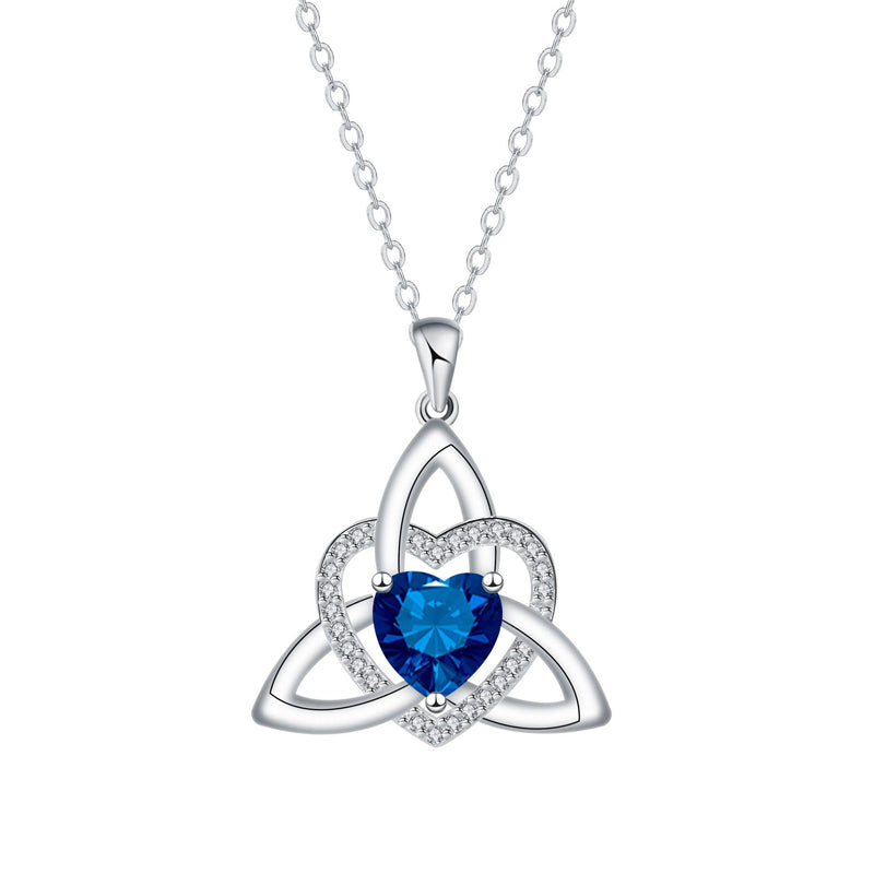 Celtic Knot Heart Pendant Necklace