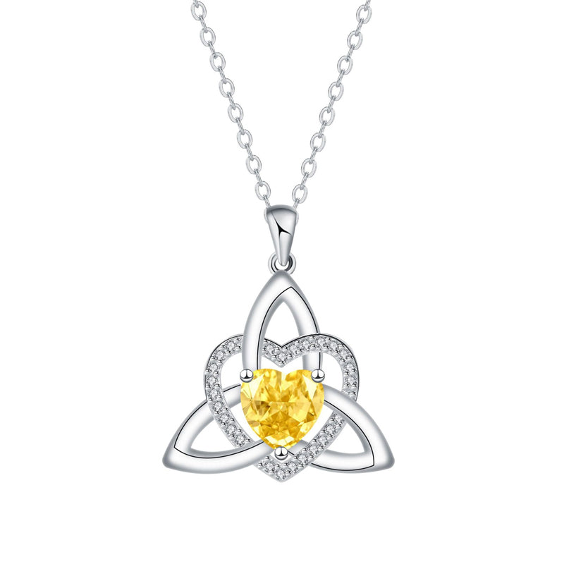 Celtic Knot Heart Pendant Necklace