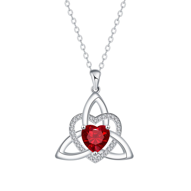 Celtic Knot Heart Pendant Necklace