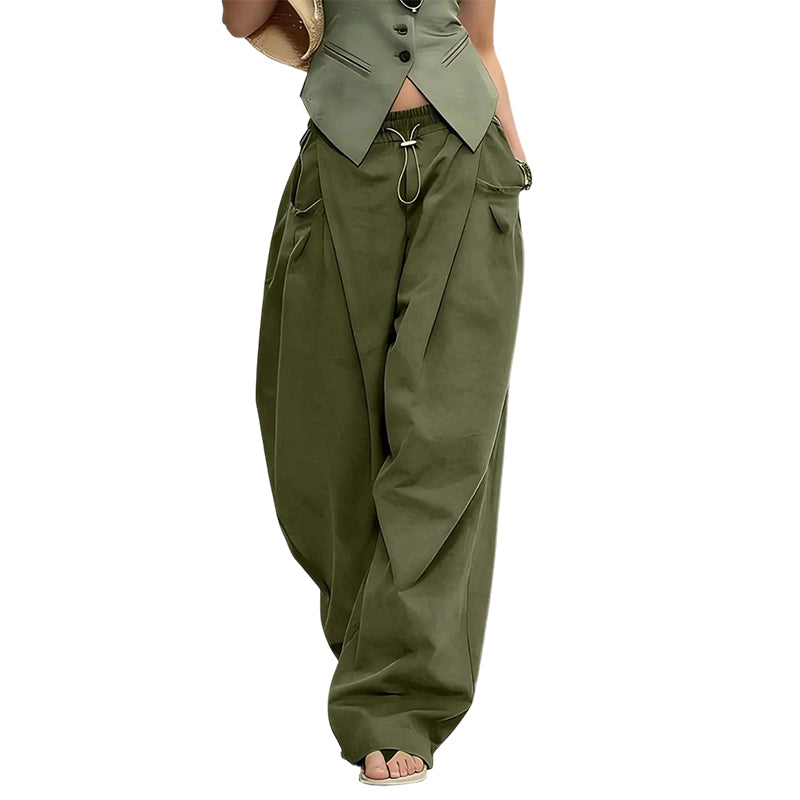 👖 NU 50% KORTING! 🏆 Volumineuze, geplooide lanterbroek – soepelvallend, elegant en met wijde pijpen – perfect voor een chique zomerlook of een formele gelegenheid ✨