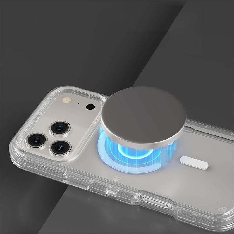 📱Schokbestendig, doorzichtig magnetisch telefoonhoesje🛡️ – Sterke magnetische sluiting, vergelingsbestendig en 360°-bescherming
