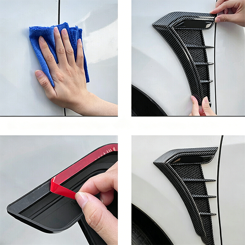 Decoratieve auto zij-scherm ventilatieopeningen stickers