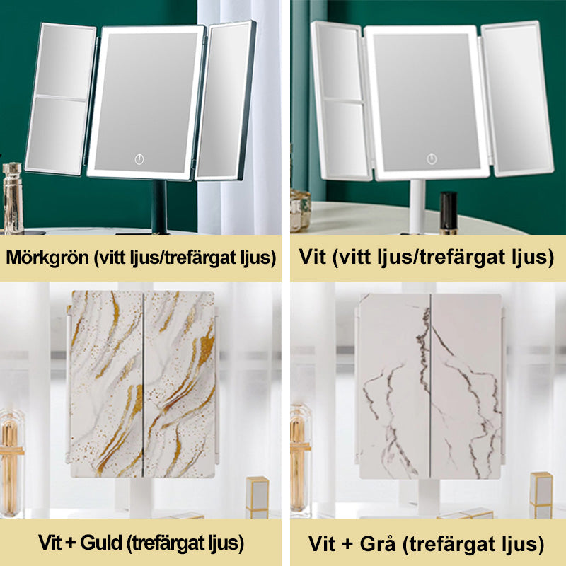 LED Multifunctionele Opvouwbare Make-up Spiegel