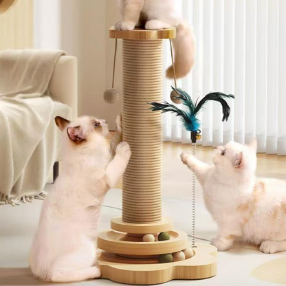 Multifunctioneel Kattenactiviteitencentrum met Krabplank en Speelgoed