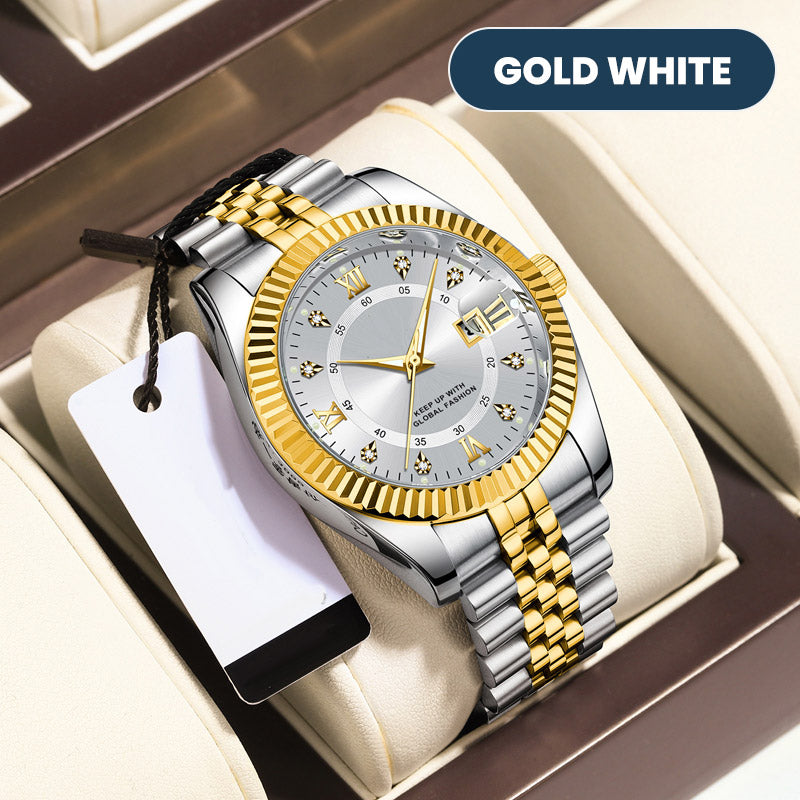 ⌚ TIJDELIJKE AANBIEDING: 50% KORTING! ✨ Heren zakelijke polshorloge – Kwarts, roestvrij staal, 8 kleuren 🤵
