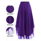 Dames asymmetrische chiffon wijde pijp broek