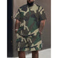 Heren camouflage T-shirt en korte broek set
