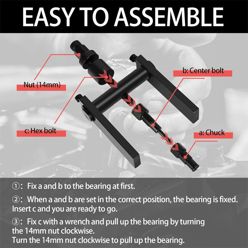 🔧 50% KORTING! 🏍️ 10-delige set lagerstrekkers voor motorfietsen – Stevige kwaliteit, eenvoudig in gebruik en geschikt voor verschillende binnendiameters – perfect voor doe-het-zelvers en kleine garages 🛠️