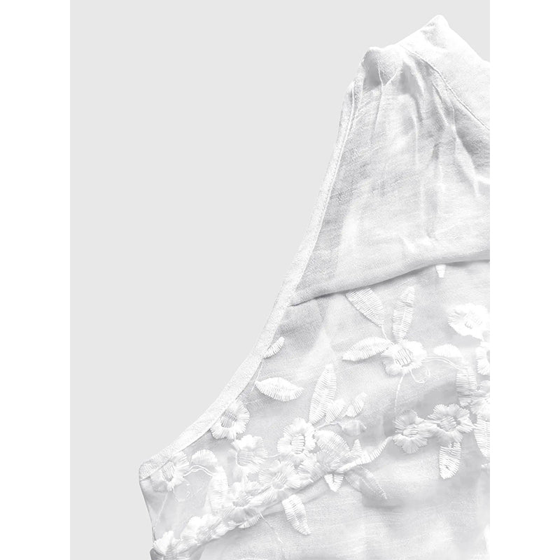 👗🌸 Chique mouwloze blouse met bloemenprint en kant voor dames ✨👩