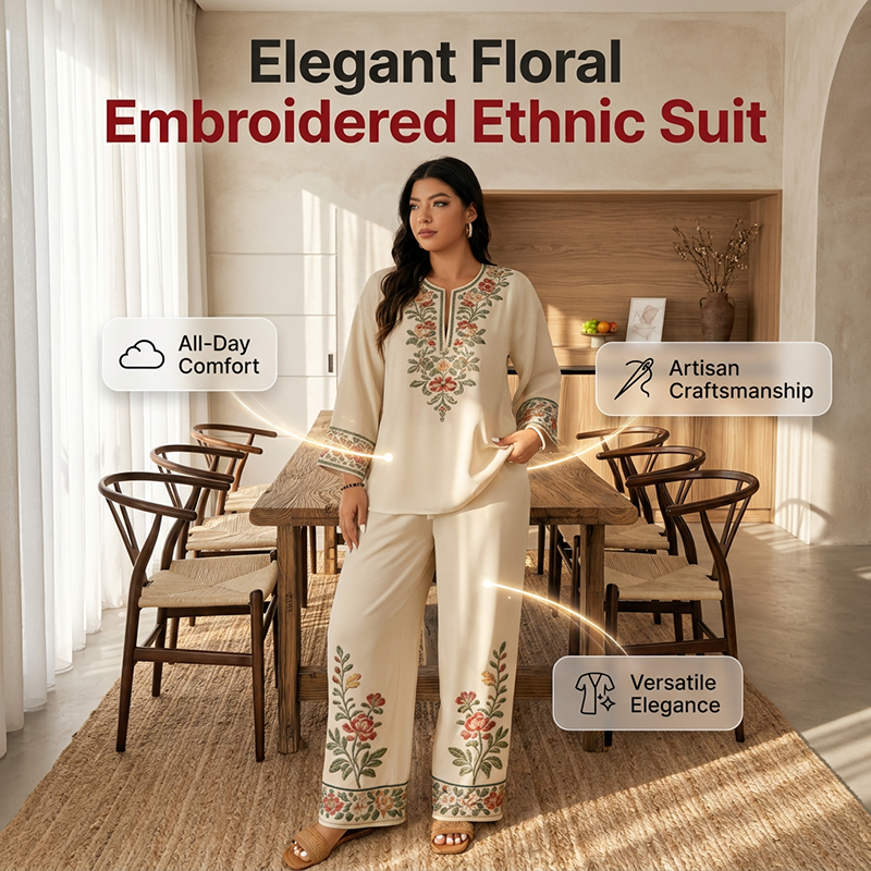 👚 NU 55% KORTING! ⏳ Dames Set met Lange Mouwen Blouse en Wijde Broek – Vloeiend, Elegant & Licht – Perfect voor Werk, Brunch of op Reis – Stijlvol 2-delig Outfit 🌸