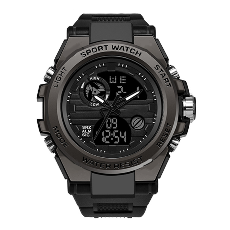 ⌚ Robuust Dual-Display Sporthorloge voor Heren | Schokbestendig & Waterdicht